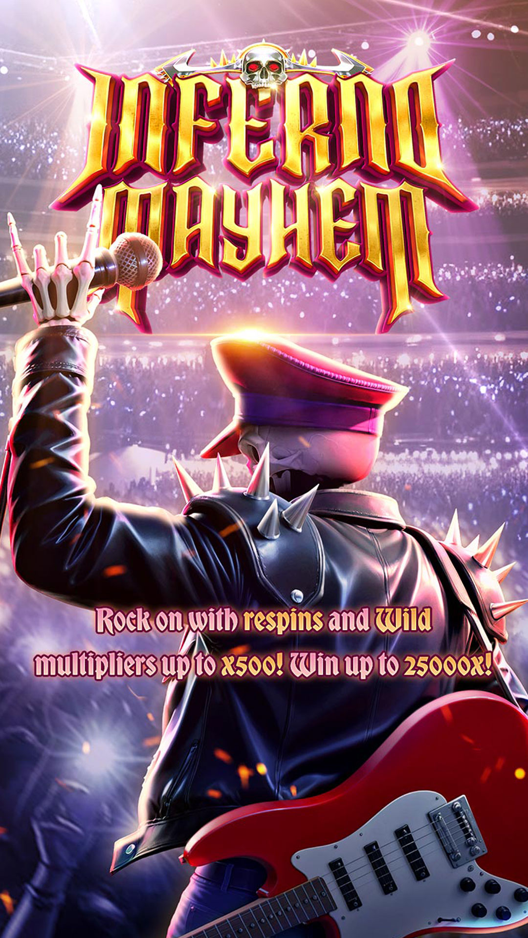 Inferno Mayhem demo grátis - jogar slot de rock PG Soft